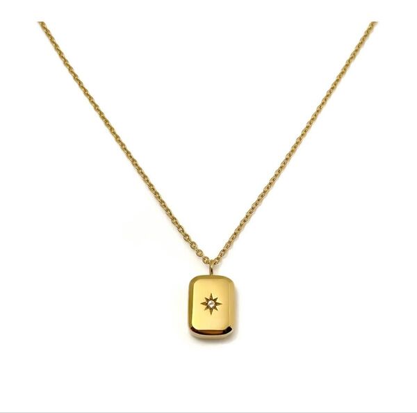 錆びない316L ( サージカルステンレス ) スクエアnecklace