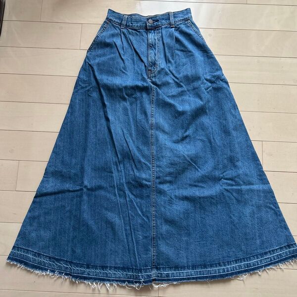 GUデニム ロングスカート S