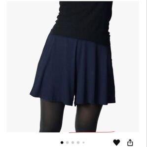 galhi キュロットパンツ ショートパンツ フレア ネイビー