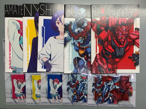 ガンダム セブンイレブン5月購入特典フルセット クリアシート ノート ピンバッチ フードクリップ クリアスタンド