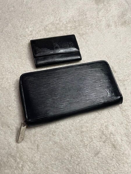 LOUIS VUITTON セット ルイヴィトン エピ ジッピー ウォレット ラウンドファスナー キーケース レザー 財布