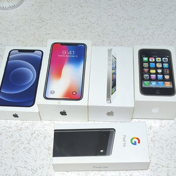 iPhone各種(3GS・5・X・12)、Pixel6a空箱まとめ売り
