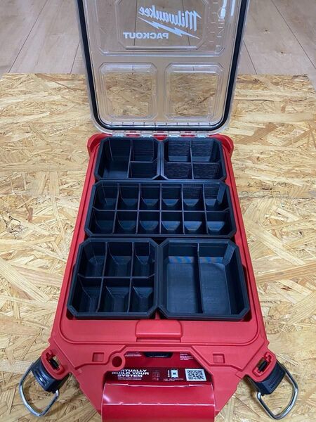 在庫処分 ミルウォーキーパックアウト ロープロファイル sサイズ用仕切箱 セパレート箱 黒
