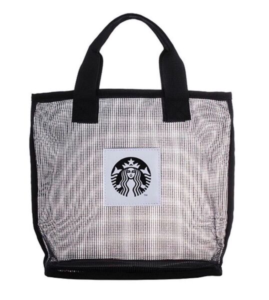 海外限定★スターバックスStarbucks メッシュバック エコバッグ トートバッグ ブラック ミニトートバッグ 台湾 国内未発売