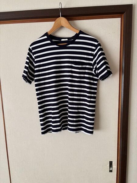 メンズGU 半袖ボーダーTシャツM