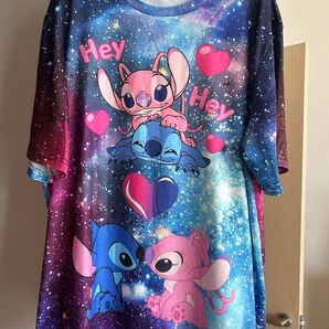 スティッチ 3D Tシャツ 星空
