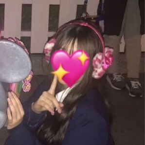 耳当て ピンク ディズニー ヒョウ柄