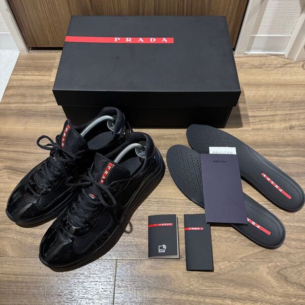 23aw PRADA America's cup sneaker プラダ 黒 ブラック シューズ アメリカズカップ スニーカー