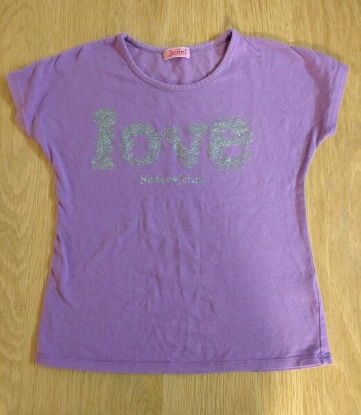 シスタージェニー SISTER JENNI 半袖 Tシャツ 150 パープル ピンク 紫 カットソー トップス ロゴ ラメ
