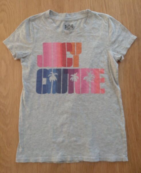 ジューシークチュール JUICYCOUTURE Tシャツ 半袖 トップス カットソー グレー ロゴ キッズ L