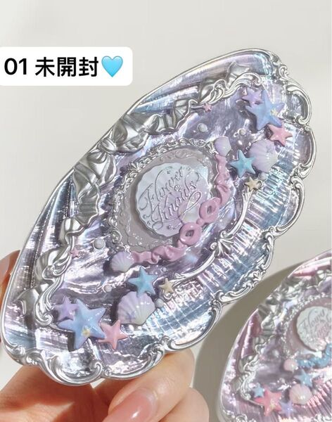 【新品未開封】フラワーノーズ 新作 シェルズジュエルコレクション 6色アイシャドウパレット01 可愛い 中国コスメ 海 貝殻 美品