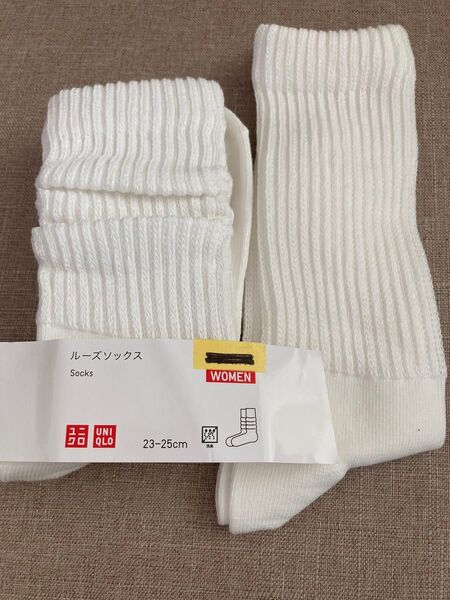 ユニクロ ルーズソックス23-25cm 2足