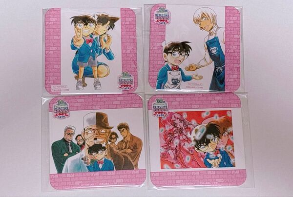 名探偵コナン 30周年コナンカフェ 特典コースター コナン 蘭 安室 黒の組織 ジン ウォッカ ベルモット シェリー ラム