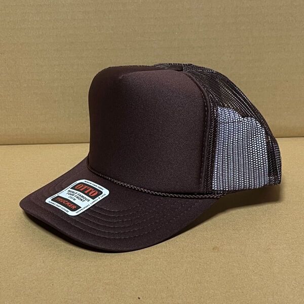 OTTO メッシュキャップ ブラウン 茶色 ダークチョコレート オットー CAP 帽子 無地 野球帽