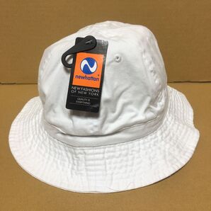 NEWHATTAN ツイルコットン ホワイト L/XLサイズ メトロハット ハット バケハ ニューハッタン 帽子 白 WHITE