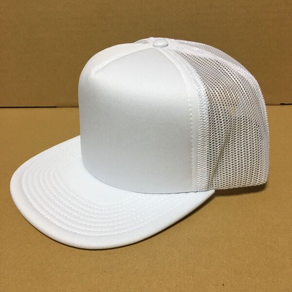 OTTO メッシュキャップ フラットバイザー ホワイト 白 WHITE シロ オットー CAP 帽子 無地 野球帽