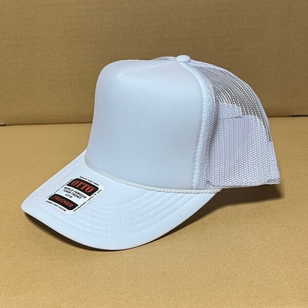OTTO メッシュキャップ ホワイト 白色 WHITE シロ オットー CAP 帽子 無地 野球帽