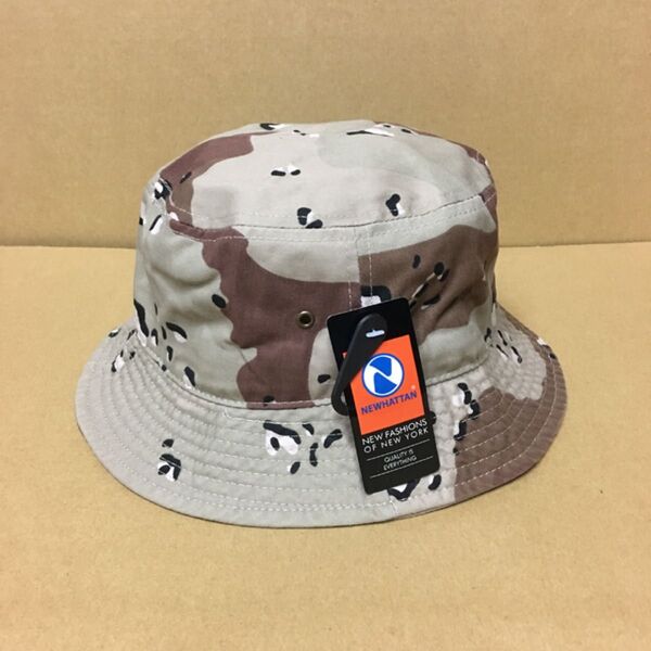 ニューハッタン ツイルコットン バケットハット バケハ カモフラ CAMO 帽子 迷彩 カーキ