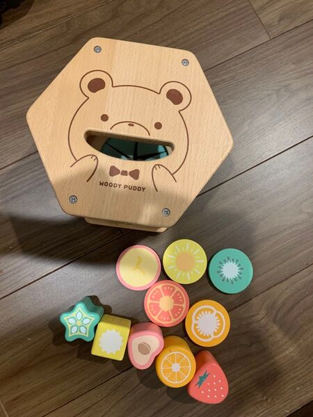 型はめ 知育玩具 WOODYPUDDY 木製 はじめてのおままごと