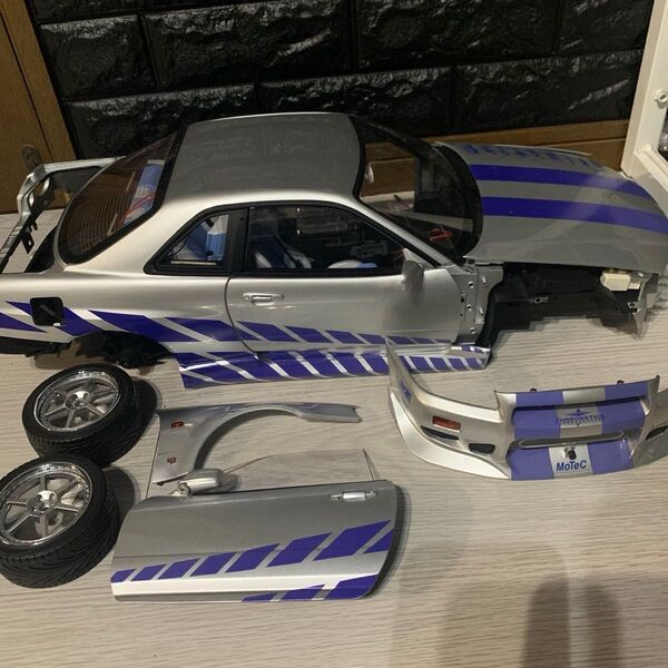 ディアゴスティーニ 1/8 ワイルドスピード 日産 スカイラインGT-R R34 ブライアン 1〜85号 オマケ付き