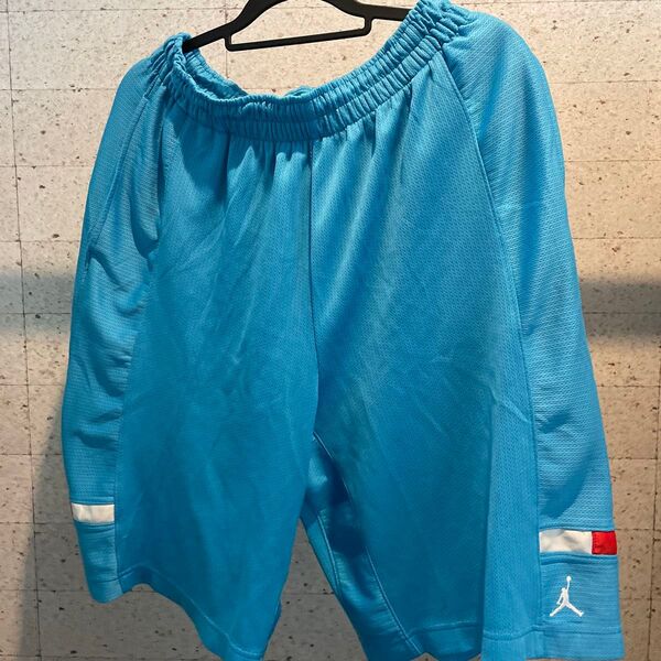 Jordan バスケットボールパンツ 水色/赤/白