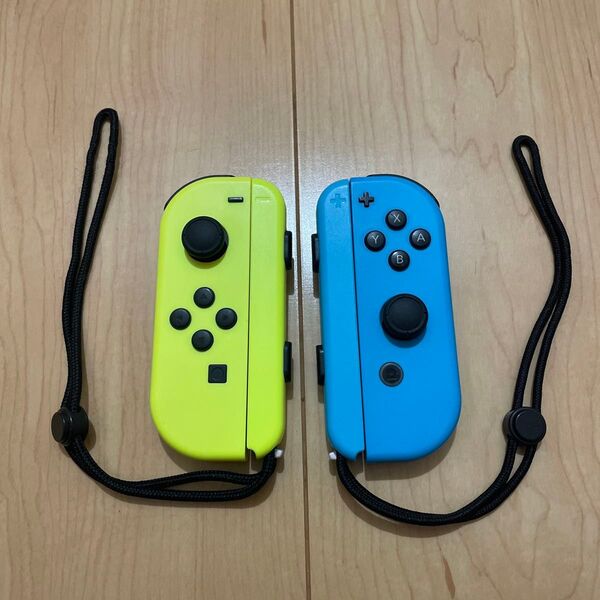 Nintendo Switch ジョイコン Joy-Con ネオンイエロー、ネオンブルー カラーストラップ付き