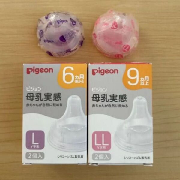 ピジョン Pigeon 母乳実感 哺乳瓶用乳首 L LL 1個ずつ