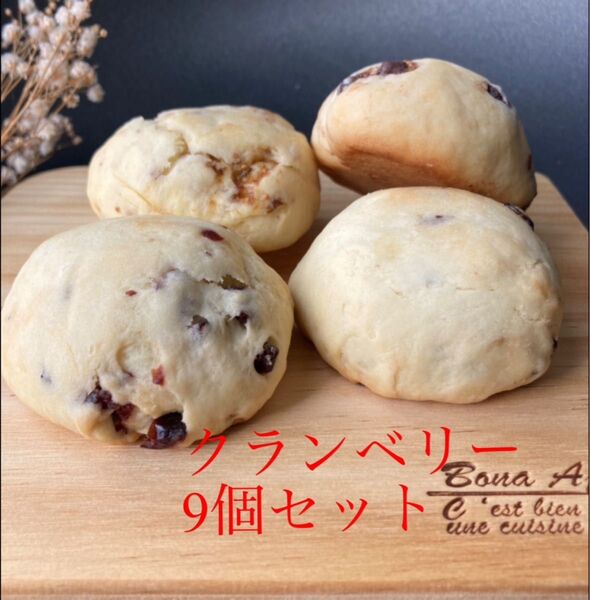 大きい 贅沢 スコーン クランベリー 9個 フレッシュバター 生クリーム使用