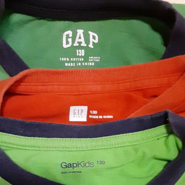 130cm GAP 3点セット 長袖Tシャツ2点+半袖Tシャツ1点