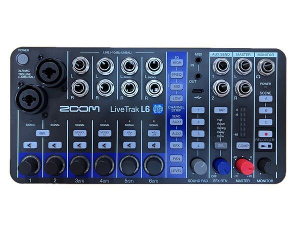 【新製品】Zoom LiveTrak L6 デジタルミキサー 10チャンネル 32bit 極小ボディ オーディオインターフェース