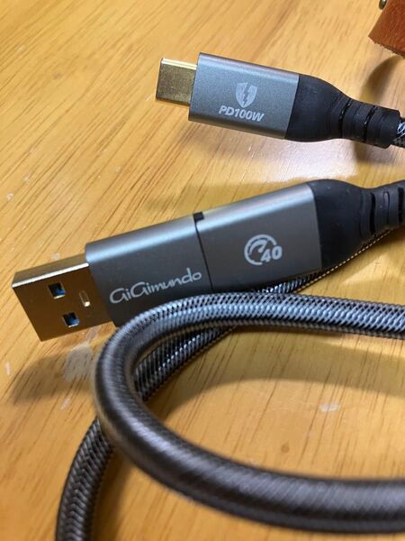 Gigimundo Thunderbolt3/4ケーブル USB4.0 USBA/C to TypeC 40Gbps PD100W