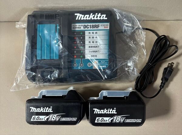 未使用 マキタ 純正 充電器DC18RF+BL1860B×2個