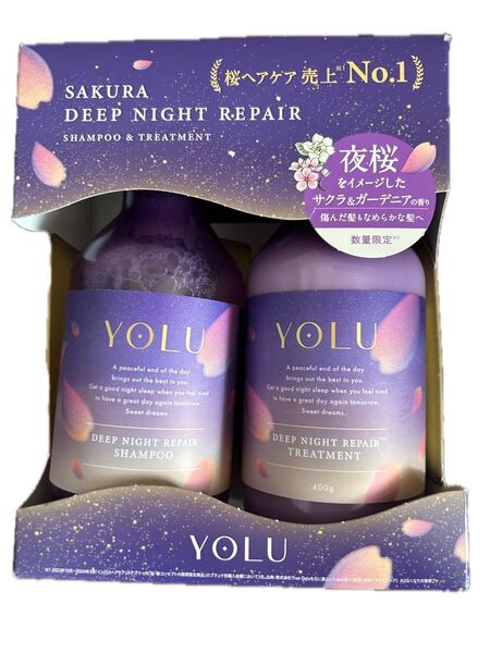 I-ne Y YOLUサクラDNヘアケアセット サクラ&ガ-デニア ヨルシャンプー、ヨルトリートメント 各400ml 新品未開封