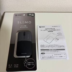 SANWA SUPPLY 静音ワイヤレスブルーLEDマウス SLIMO MA-WBS310BK(ブラック)