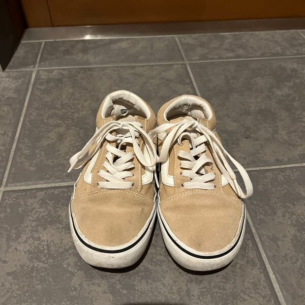 VANS スニーカー ベージュオールドスクール古着中古品