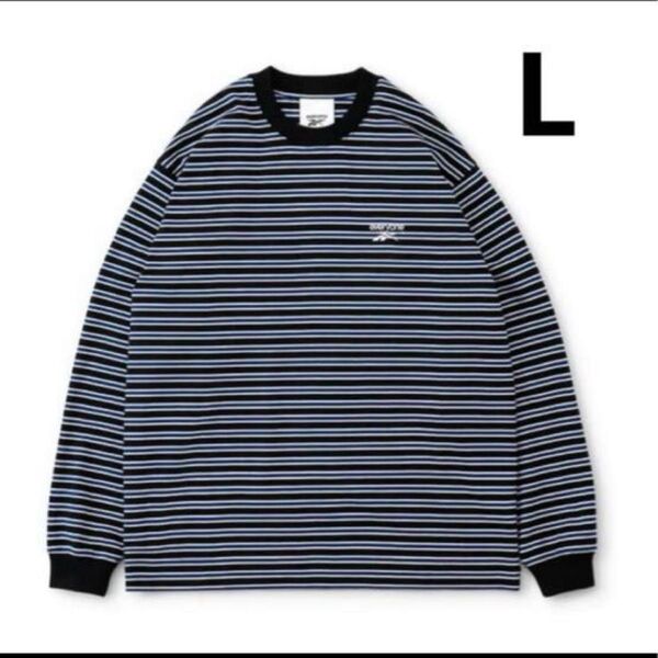 Reebok everyone CLASSIC BORDER LONG SLEEVE TEE SHIRT サイズL ロンT