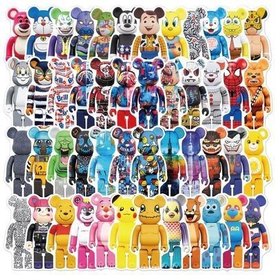 【50枚】ストリート系 防水ステッカー スケボー アート お洒落シール スノボ ベアブリック
