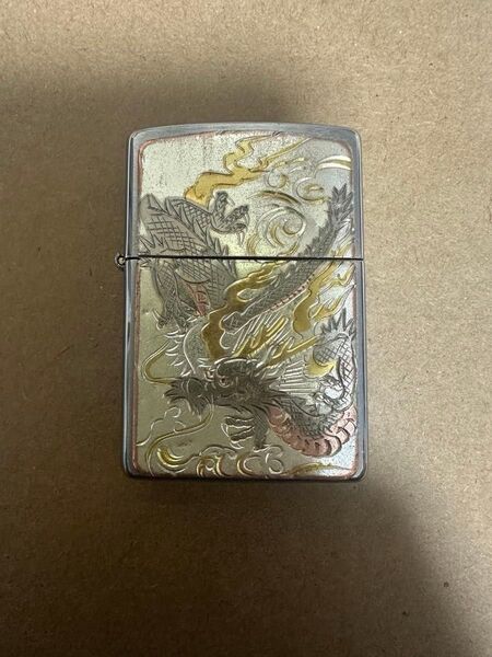 zippo ジッポー 外側ケースのみ オイルライター 龍 ドラゴン 喫煙具 電鋳板