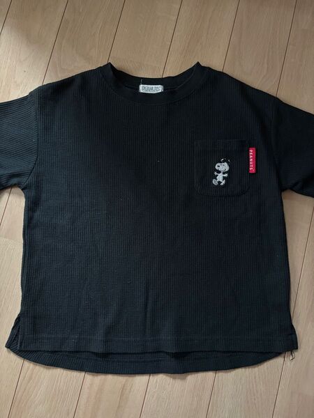 トップス スヌーピー 140センチ 半袖 子供服 黒 Tシャツ