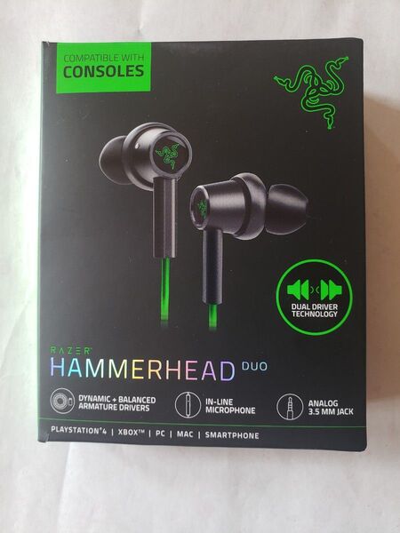 Razer Hammerhead Duo CONSOLES ゲーミングイヤホン 3.5プラグ 定価8,800円