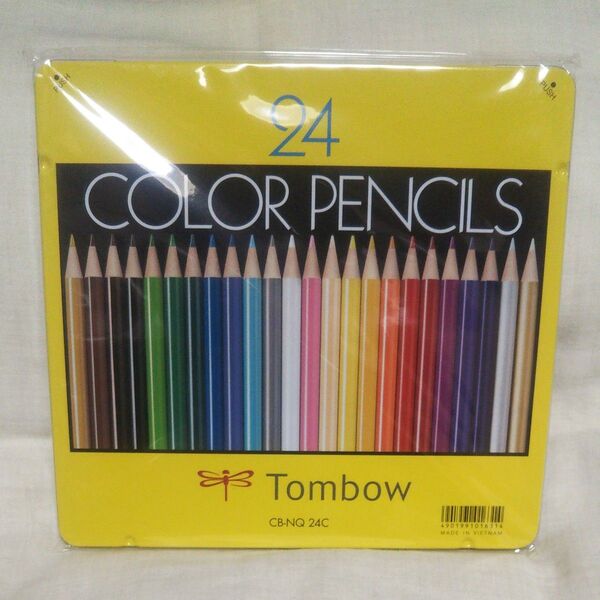 新品/未開封♪トンボ鉛筆 缶入色鉛筆NQ 24色セット CB-NQ24Cです♪ Tombow