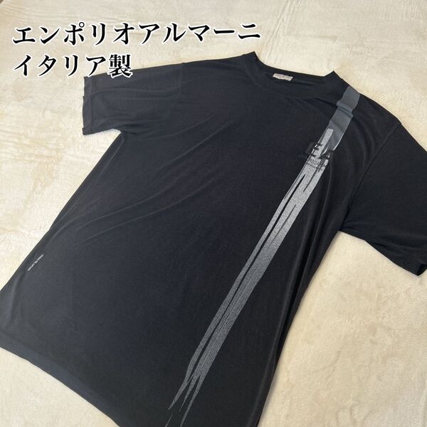 EMPORIO ARMANI ロゴ ビッグ Tシャツ イタリア製 半袖 XL 半袖Tシャツ