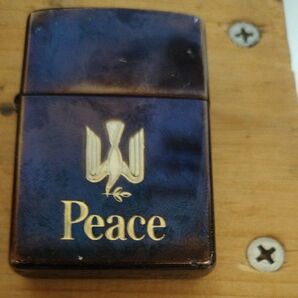 Peace オイルライター ヴィンテージ ブルー系