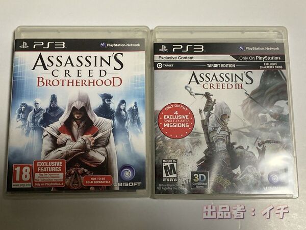PS3 アサシンクリード3&ブラザーフッド 2本セット ※海外版