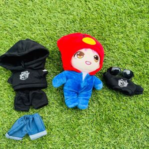 BTS テテ V テヒョン Taehyung ぬいぐるみ 20cmdoll 着せ替えセット BTSパーカー