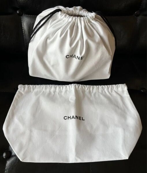 シャネル CHANEL コスメポーチ 巾着袋 小物入れ 2枚