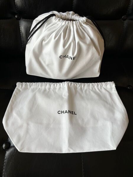 シャネル CHANEL コスメポーチ 巾着袋 小物入れ 2枚
