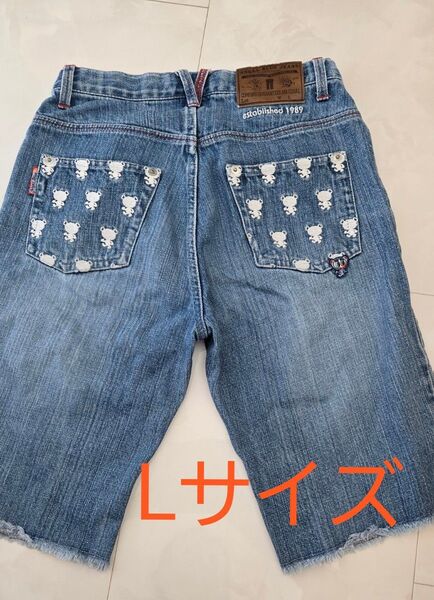 エンジェルブルー デニム ハーフパンツ