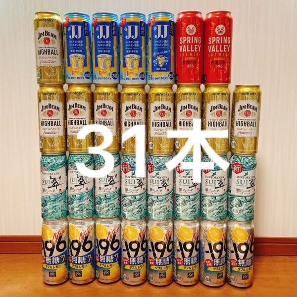お酒 まとめ売り ビール チューハイ ハイボール サントリー キリン 31本 飲み比べ ロング缶
