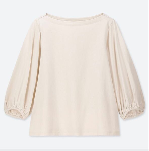 ユニクロ UNIQLO ふんわりギャザー袖カットソー S
